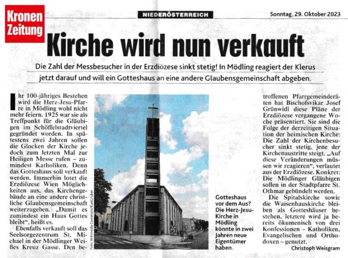 Krone-Artikel vom 29.10.2023