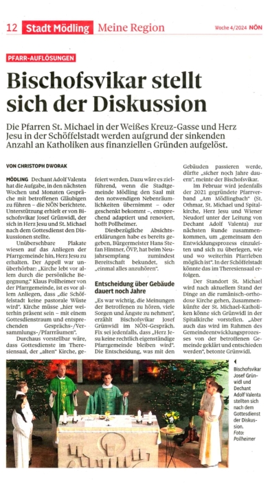 NÖN-Artikel vom 14.1.2024 NÖN-Artikel vom 14.1.2024